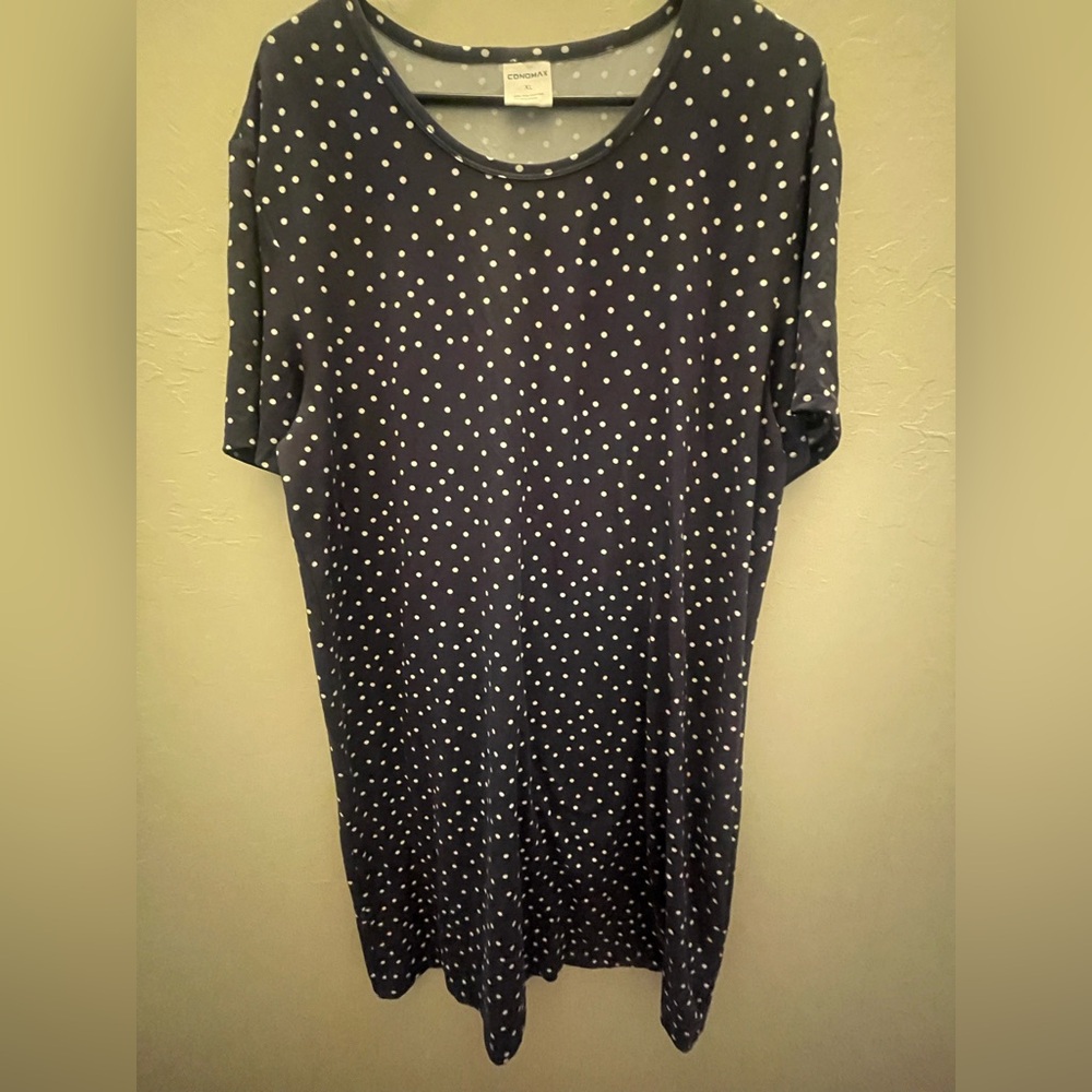 Conomax Navy Polka Dot Lounge Dress size XL